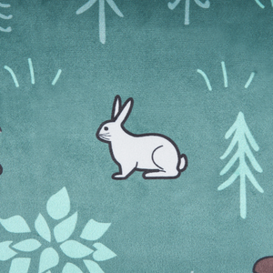 Set di 2 cuscini decorativi in velluto verde menta 45 x 45 cm per bambini con stampa di motivi animali forestali moderni per bambini Accessori decorativi