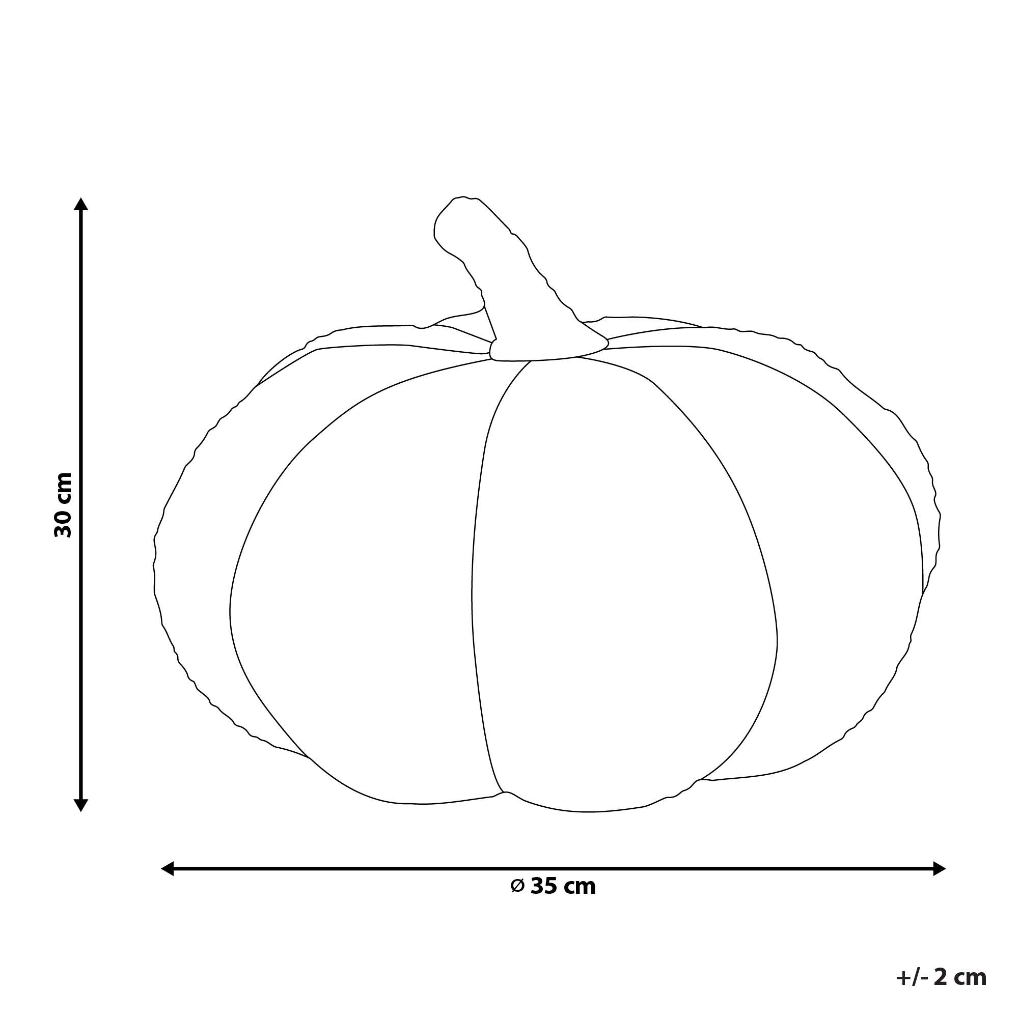 Cuscino di peluche a forma di zucca in tessuto bouclé verde âŒ€ 35 cm decorazione accessorio di halloween