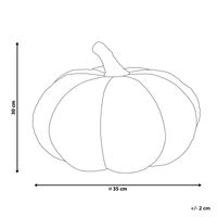 Cuscino di peluche a forma di zucca in tessuto bouclé verde âŒ€ 35 cm decorazione accessorio di halloween