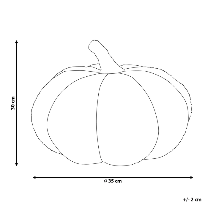 Cuscino di peluche a forma di zucca in tessuto bouclé verde âŒ€ 35 cm decorazione accessorio di halloween
