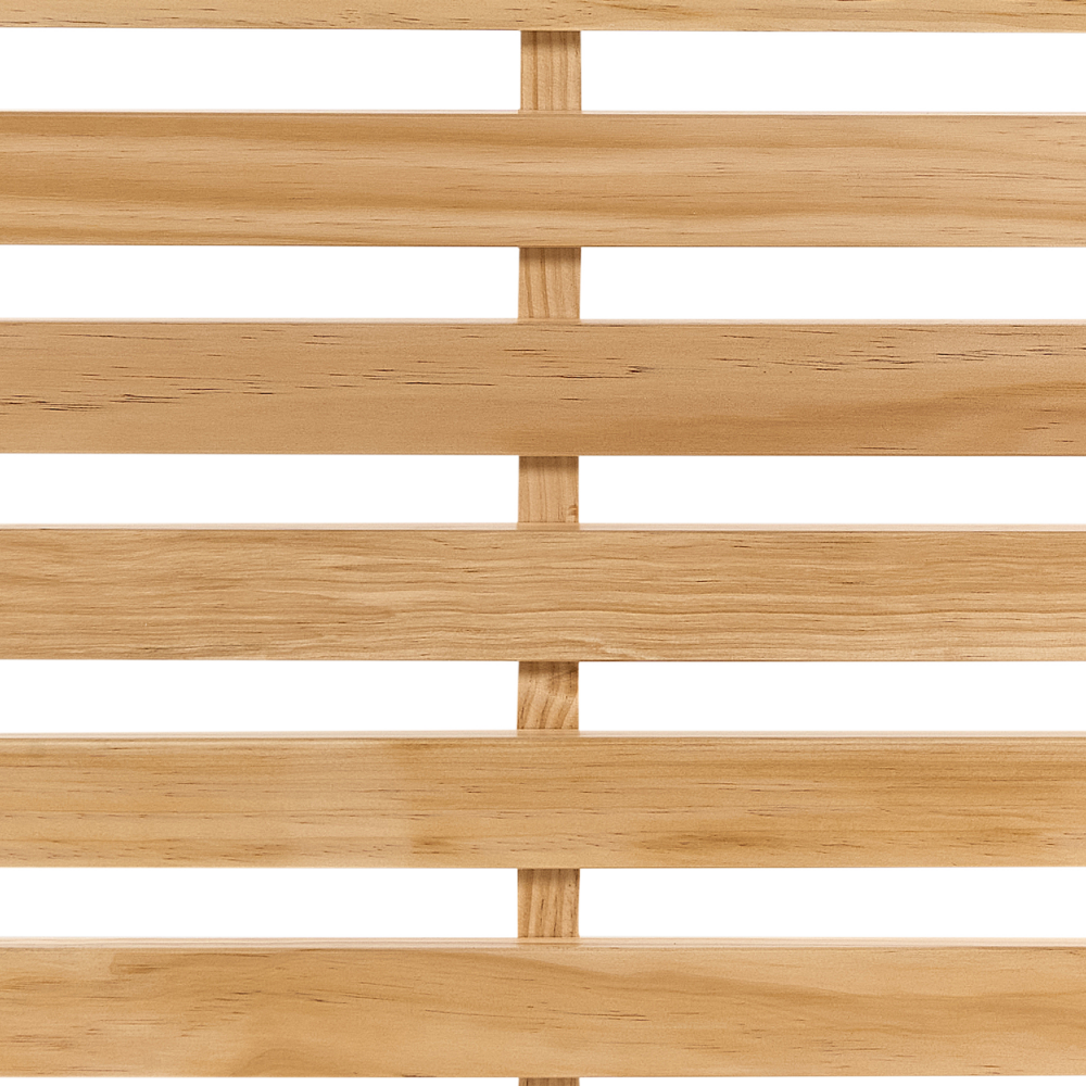 Letto in legno chiaro 180 x 200 cm testiera letto a doghe