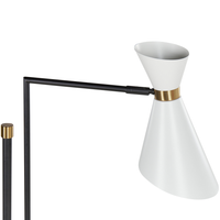 Lampada da terra moderna con faretto regolabile in metallo bianco ufficio soggiorno camera da letto