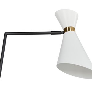 Lampada da terra moderna con faretto regolabile in metallo bianco ufficio soggiorno camera da letto