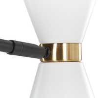 Lampada da terra moderna con faretto regolabile in metallo bianco ufficio soggiorno camera da letto