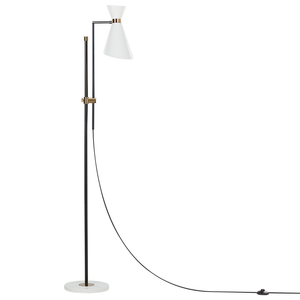 Lampada da terra moderna con faretto regolabile in metallo bianco ufficio soggiorno camera da letto