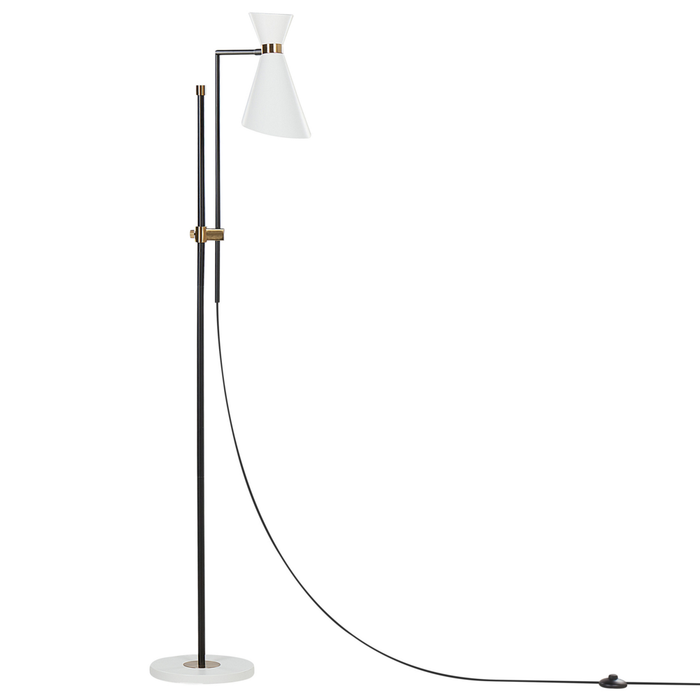 Lampada da terra moderna con faretto regolabile in metallo bianco ufficio soggiorno camera da letto