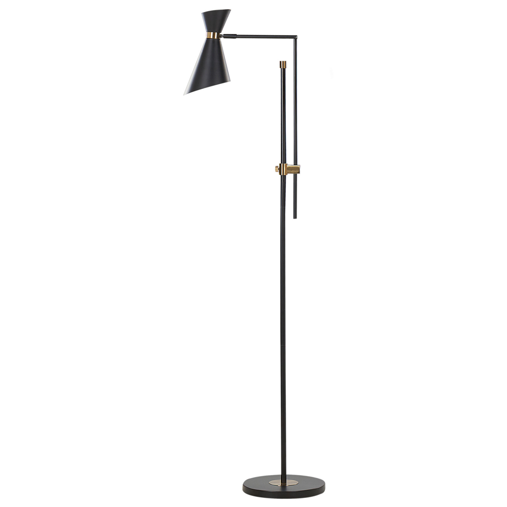 Lampada da terra moderna con faretto regolabile in metallo nero ufficio soggiorno camera da letto