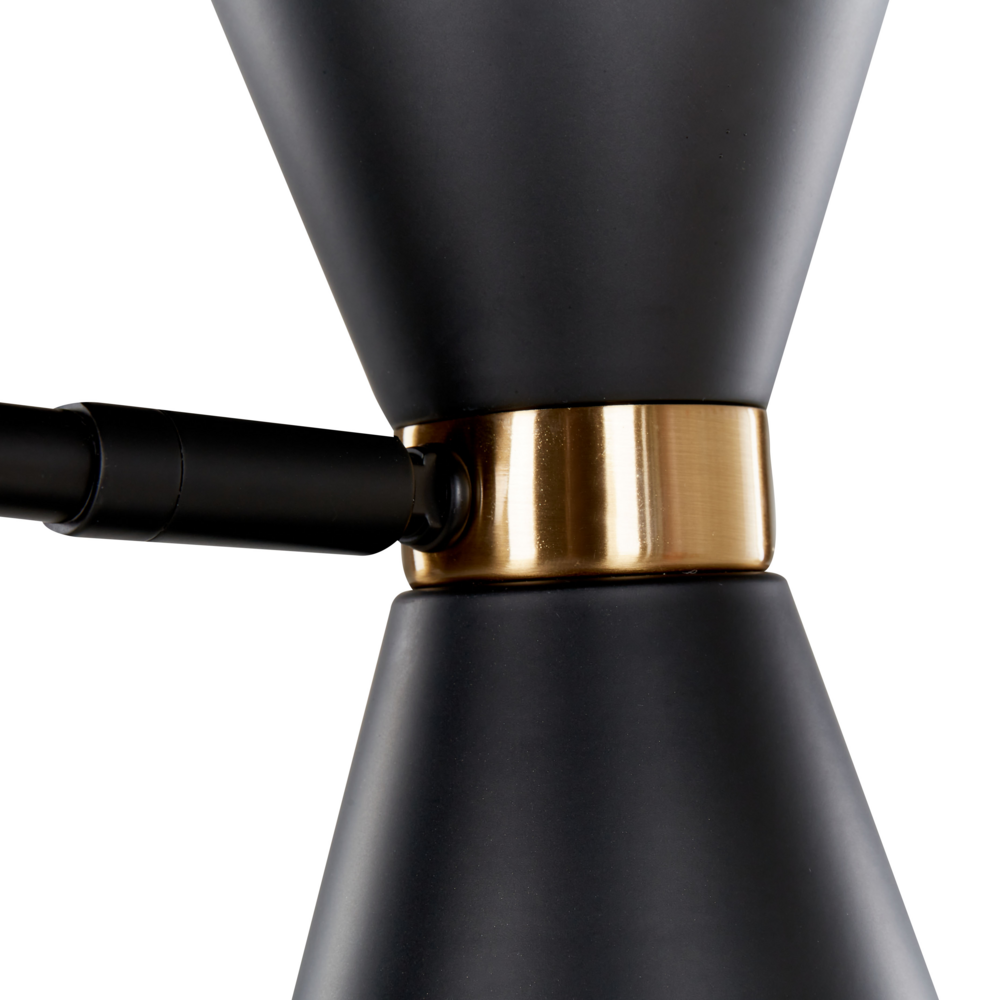 Lampada da terra moderna con faretto regolabile in metallo nero ufficio soggiorno camera da letto