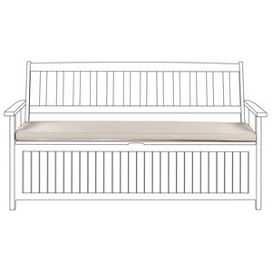 Cuscino da Esterno per Panchina 108 cm Impermeabile Color Terracotta