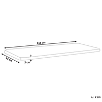 Cuscino da Esterno per Panchina 108 cm Impermeabile Color Terracotta