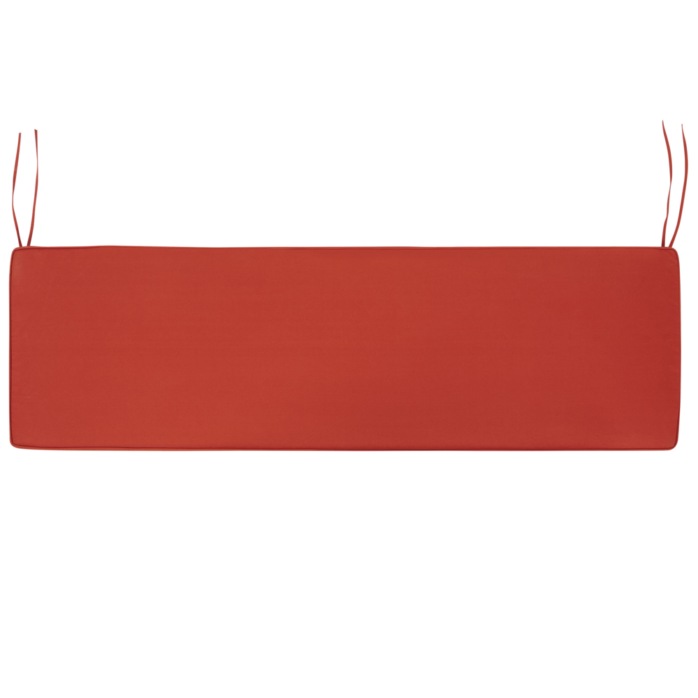 Cuscino da Esterno in tessuto color rosso 45 x 148 cm giardino terrazzo patio balcone esterno