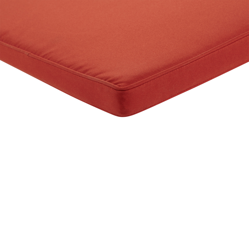 Cuscino da Esterno in tessuto color rosso 45 x 148 cm giardino terrazzo patio balcone esterno