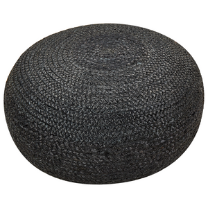 Pouf colore beige naturale intreccio in juta ⌀ 50 cm dalla forma rotonda stile boho cuscino da pavimento