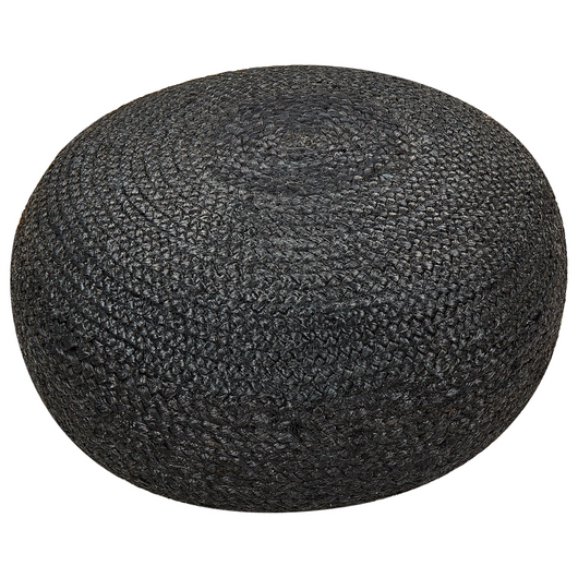 Pouf colore beige naturale intreccio in juta ⌀ 50 cm dalla forma rotonda stile boho cuscino da pavimento