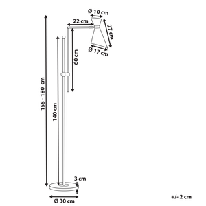 Lampada da terra moderna con faretto regolabile in metallo bianco ufficio soggiorno camera da letto