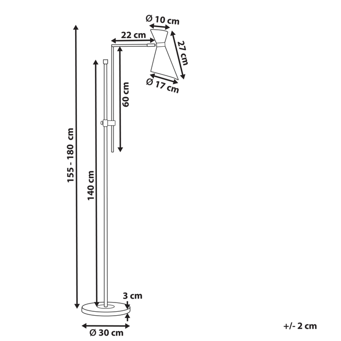 Lampada da terra moderna con faretto regolabile in metallo bianco ufficio soggiorno camera da letto