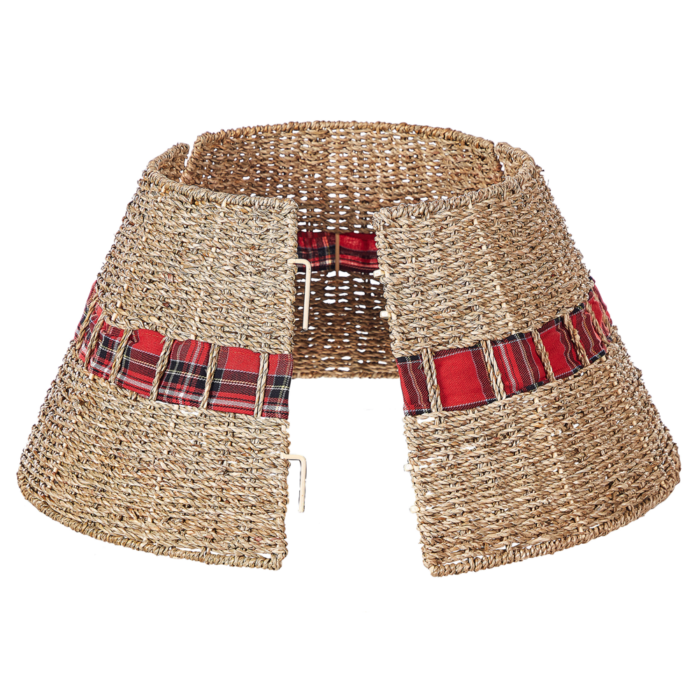 Copribase per Albero di Natale realizzato a mano rotondo ⌀ 50 naturale stile Boho Rotondo Accessori natalizi