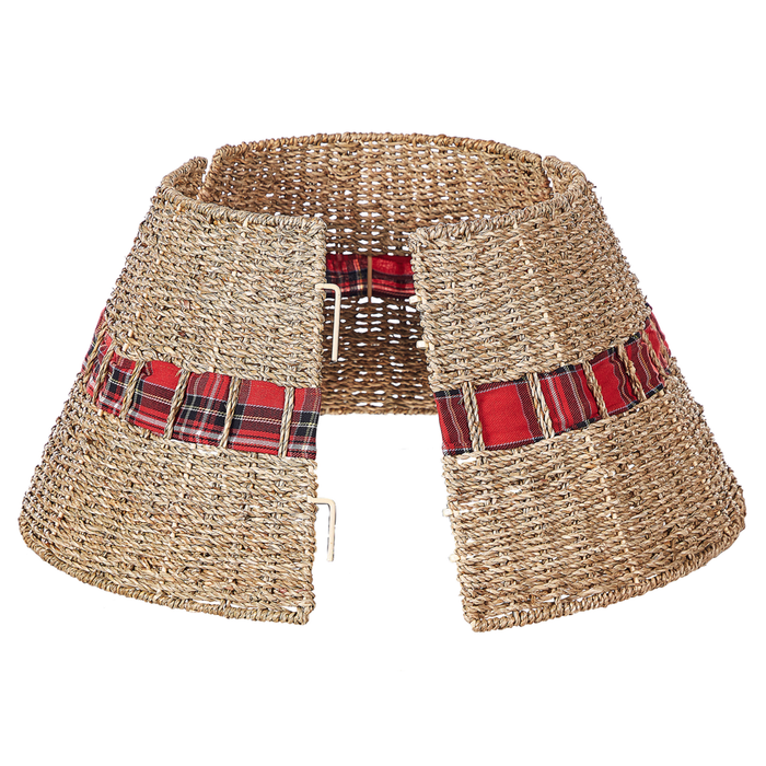 Copribase per Albero di Natale realizzato a mano rotondo ⌀ 50 naturale stile Boho Rotondo Accessori natalizi