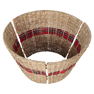 Copribase per Albero di Natale realizzato a mano rotondo ⌀ 50 naturale stile Boho Rotondo Accessori natalizi