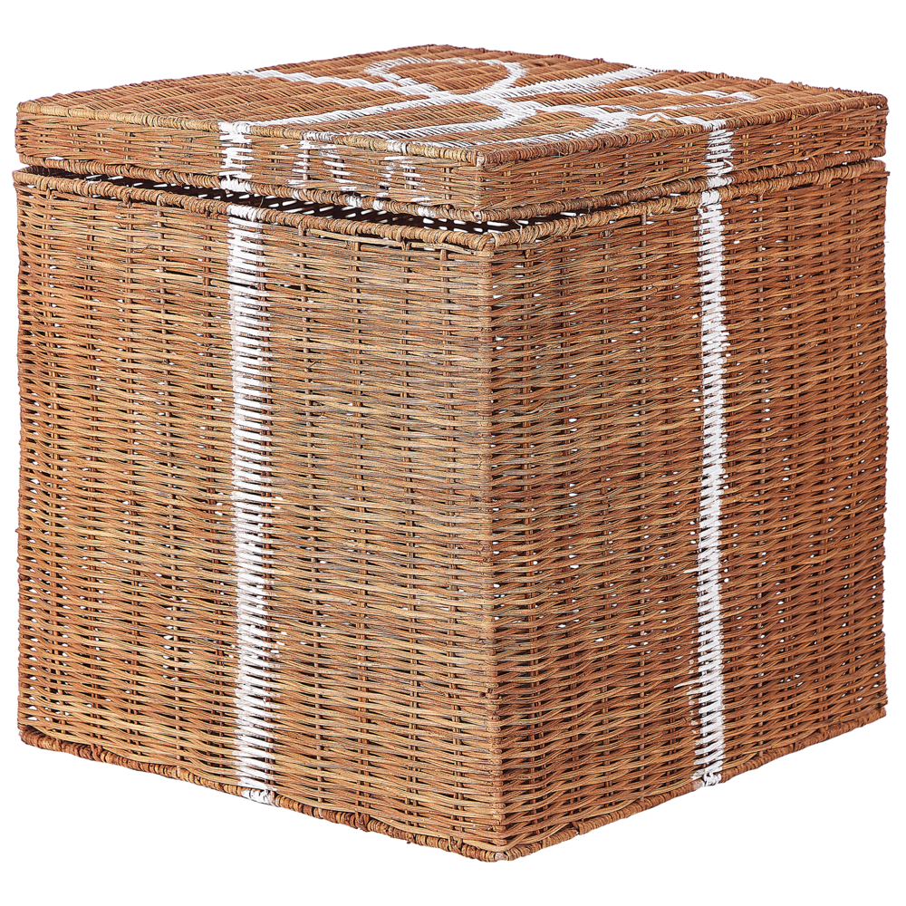 Scatole regalo decorative in rattan marrone Set di 3 scatole quadrate di varie dimensioni Design rustico