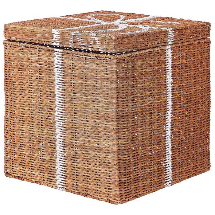 Scatole regalo decorative in rattan marrone Set di 3 scatole quadrate di varie dimensioni Design rustico