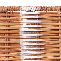 Scatole regalo decorative in rattan marrone Set di 3 scatole quadrate di varie dimensioni Design rustico