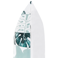 Set di 2 cuscini da giardino in tessuto di poliestere verde con motivo a strisce e foglie 40 x 60 cm esterni giardino elegante