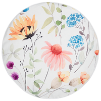 Set di 2 cuscini da giardino per esterni tessuto di poliestere multicolore con motivo floreale ⌀ 40 cm esterno giardino