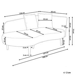 Chaise Lounge in velluto grigio chiaro lato destro gambe in legno scuro design moderno