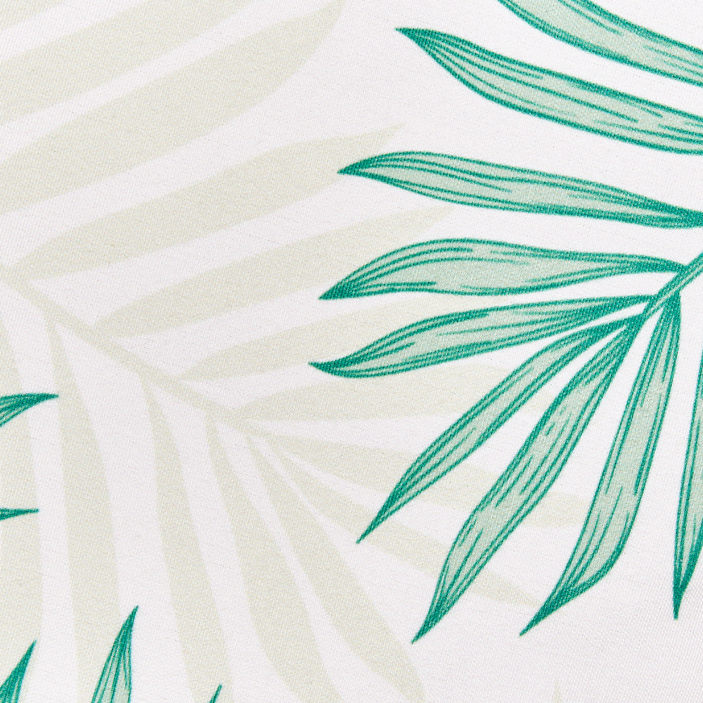 Set di 2 cuscini da esterno in tessuto di poliestere beige e verde con motivo a foglia di palma ⌀ 40 cm esterno interno giardino