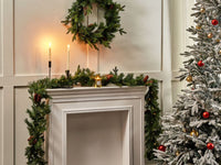 Festone di Natale artificiale a LED 270 cm verde decorazione natalizia accessorio