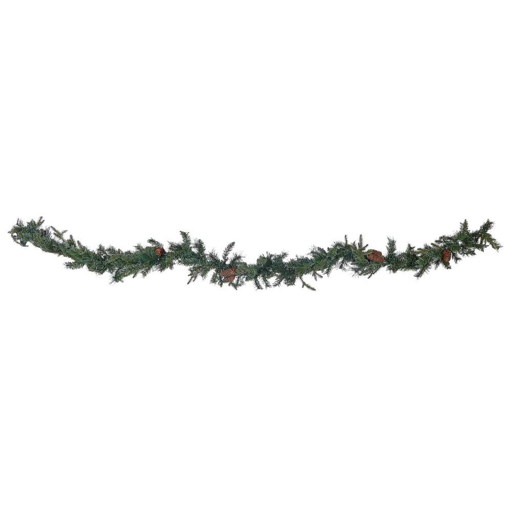 Festone di Natale artificiale a LED 270 cm verde decorazione natalizia accessorio