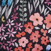 Set di 2 cuscini da esterno in poliestere multicolore ⌀ 40 cm Cuscino rotondo con stampa floreale da giardino Patio