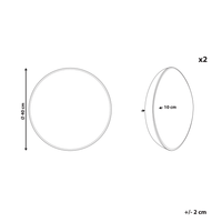 Set di 2 cuscini da esterno in poliestere multicolore ⌀ 40 cm Cuscino rotondo con stampa floreale da giardino Patio