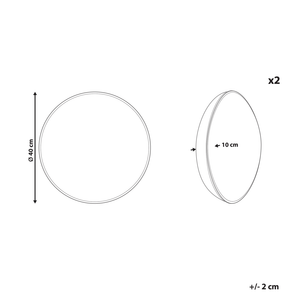 Set di 2 cuscini da esterno in poliestere multicolore ⌀ 40 cm Cuscino rotondo con stampa floreale da giardino Patio