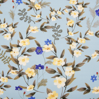 Set di 2 cuscini da esterno in poliestere blu 45 x 45 cm Cuscino rettangolare con stampa floreale da giardino e patio