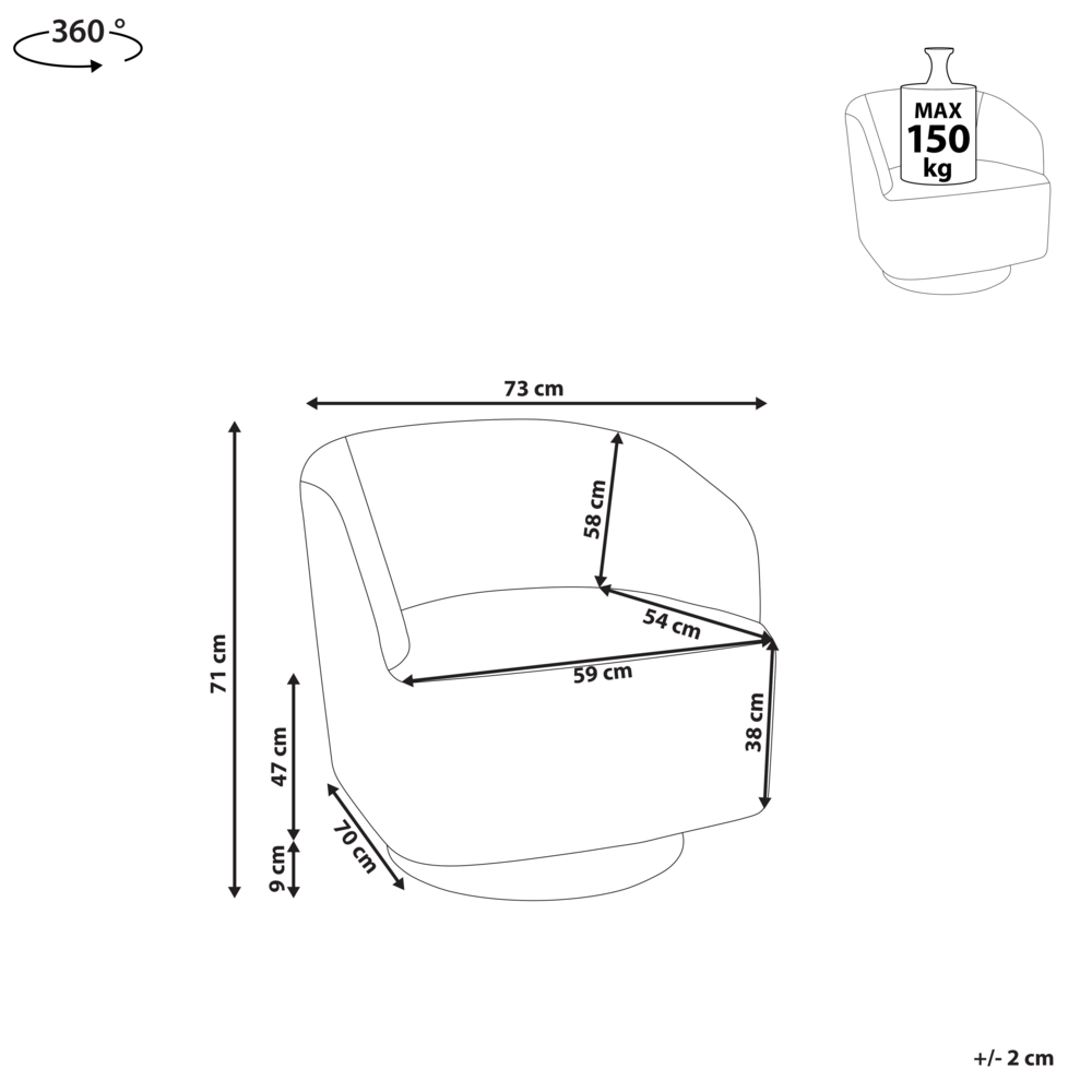 Poltrona Grigio Chiaro Tessuto Morbido Base Oro Girevole 360° Stile Retro Glamour Art Deco dorato