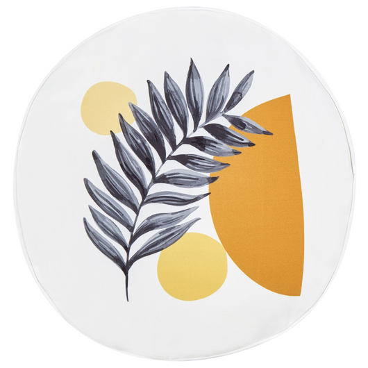 Set di 2 cuscini da giardino in poliestere verde con motivo a foglia ⌀ 40 cm Modernamente resistente all'acqua per esterni