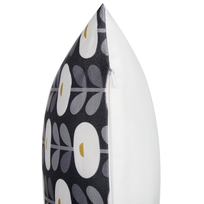 Set di 2 cuscini da giardino in tessuto di poliestere grigio con motivo geometrico 45 x 45 cm resistente all'acqua