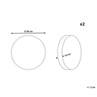 Set di 2 cuscini da giardino per esterni in poliestere con motivo astratto rosa ⌀ 40 cm fodere resistenti all'acqua