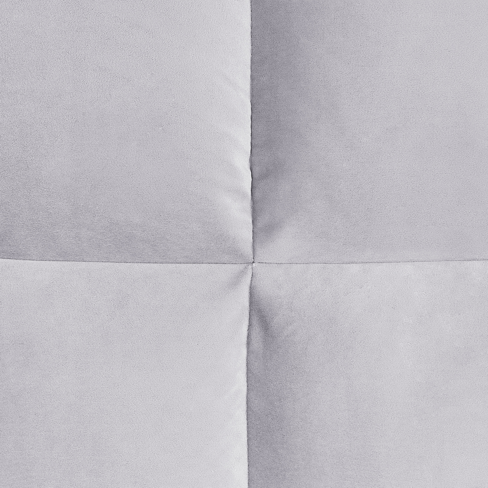 Chaise longue Velluto Grigio Destra Imbottitura Gambe Nere Design Moderno