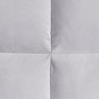 Chaise longue Velluto Grigio Destra Imbottitura Gambe Nere Design Moderno