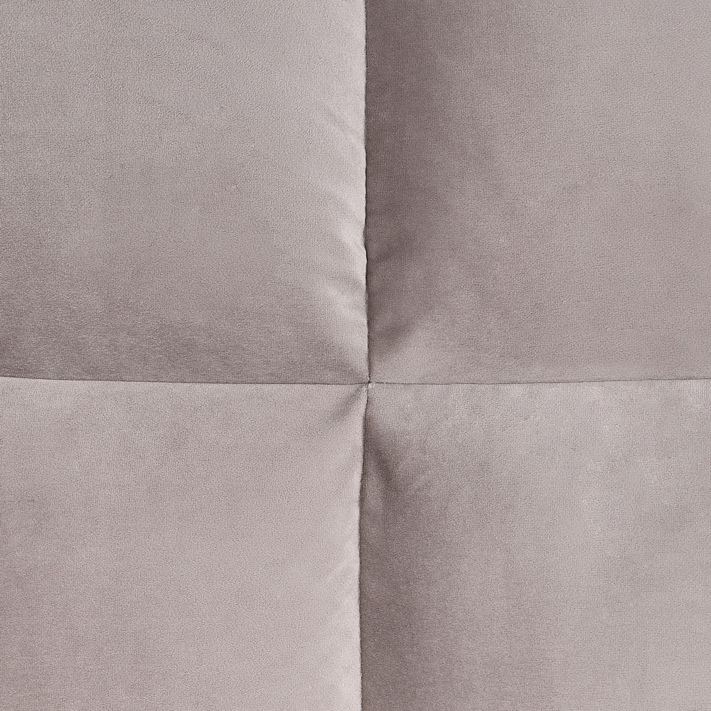 Chaise longue Taupe Rivestimento in Poliestere Destra Imbottitura Biscuit Gambe Nere Design Moderno