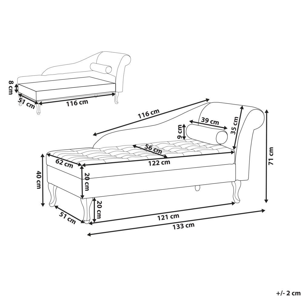 Chaise longue Grigio Chiaro Rivestimento In Velluto Gambe Nere Design Moderno Versione Destra