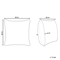 Set di 2 guanciali da letto a basso profilo e rettangolari con rivestimento in cotone Japara Lyocell 80 x 80 cm camera da letto