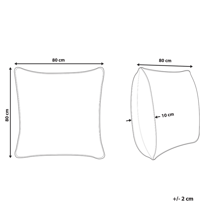 Set di 2 guanciali da letto a basso profilo e rettangolari con rivestimento in cotone Japara Lyocell 80 x 80 cm camera da letto