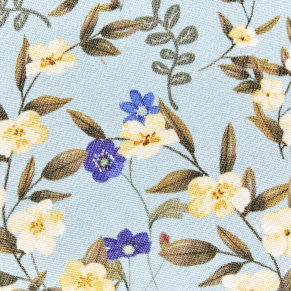 Set di 2 cuscini da giardino rotondi in tessuto blu con stampa floreale ⌀ 40 cm esterno patio