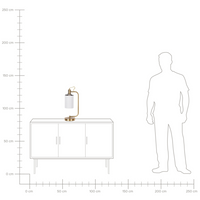 Lampada da tavolo moderna bianca con paralume in lino e base in metallo ramato look contemporaneo industriale