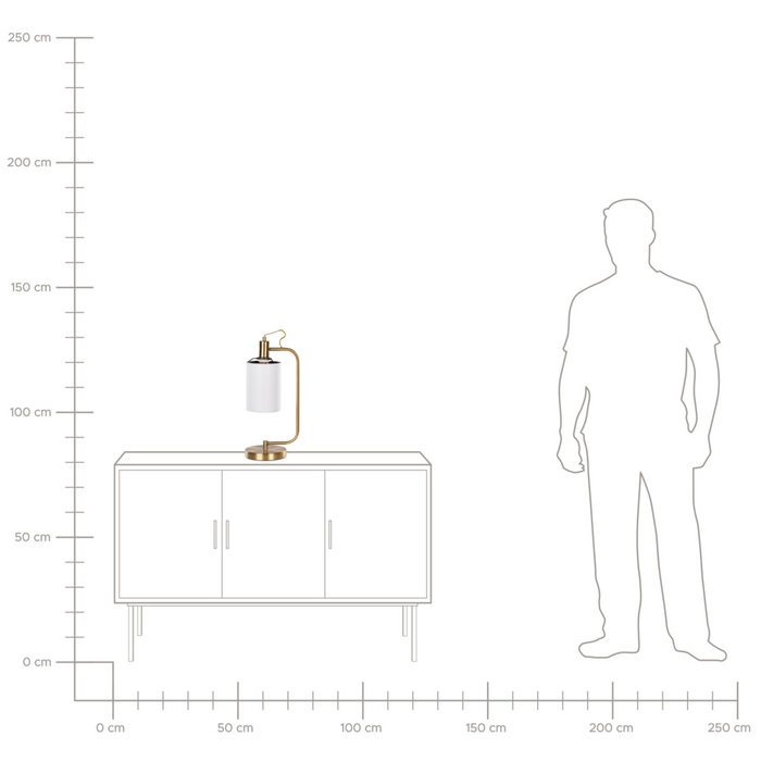 Lampada da tavolo moderna bianca con paralume in lino e base in metallo ramato look contemporaneo industriale