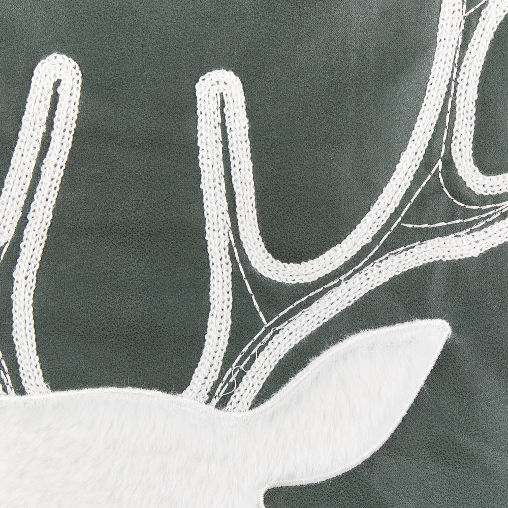 Set di 2 cuscini in velluto rosso con motivo di renne natalizie 45 x 45 cm accessori natalizi soggiorno camera da letto